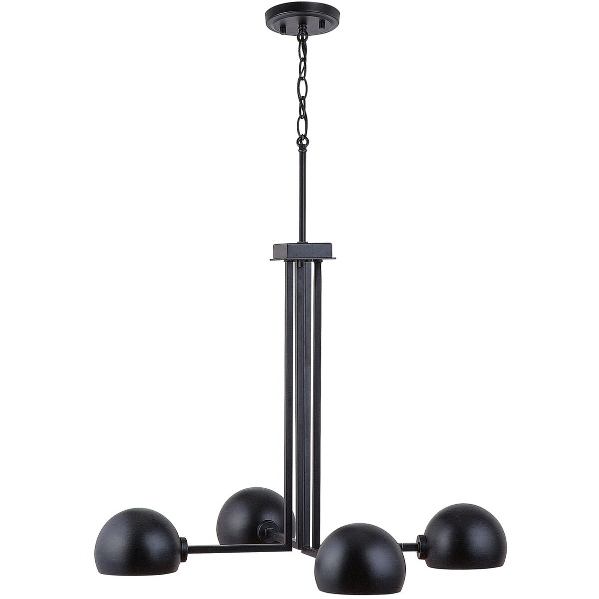 Hadley 4 Light 27 inch Matte Black Chandelier Ceiling Light