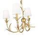 Aslin 6 Light 44 inch Gold Leaf Linear Chandelier Ceiling Light