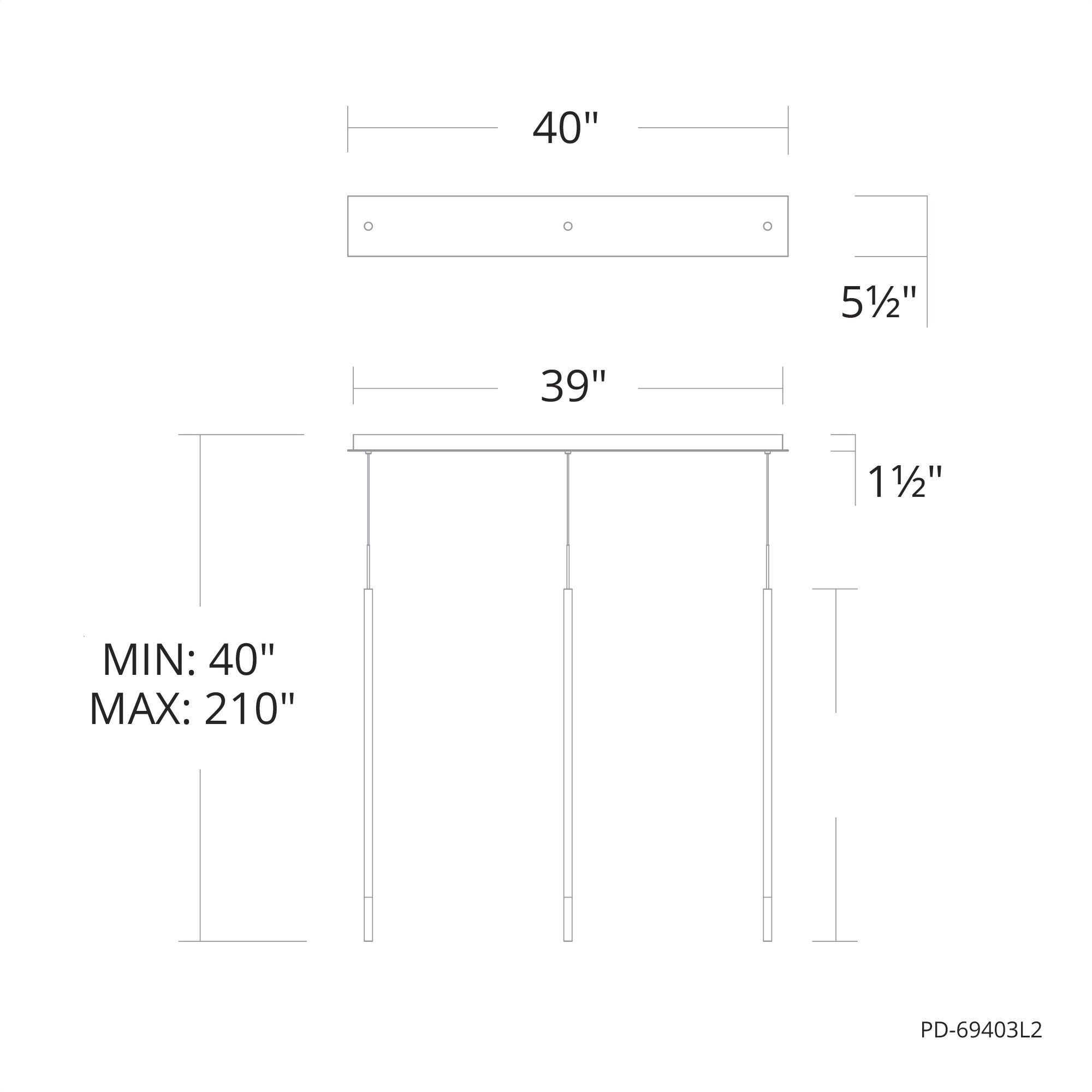 Viggo LED 15 inch Black Multi-Light Pendant Ceiling Light, dweLED