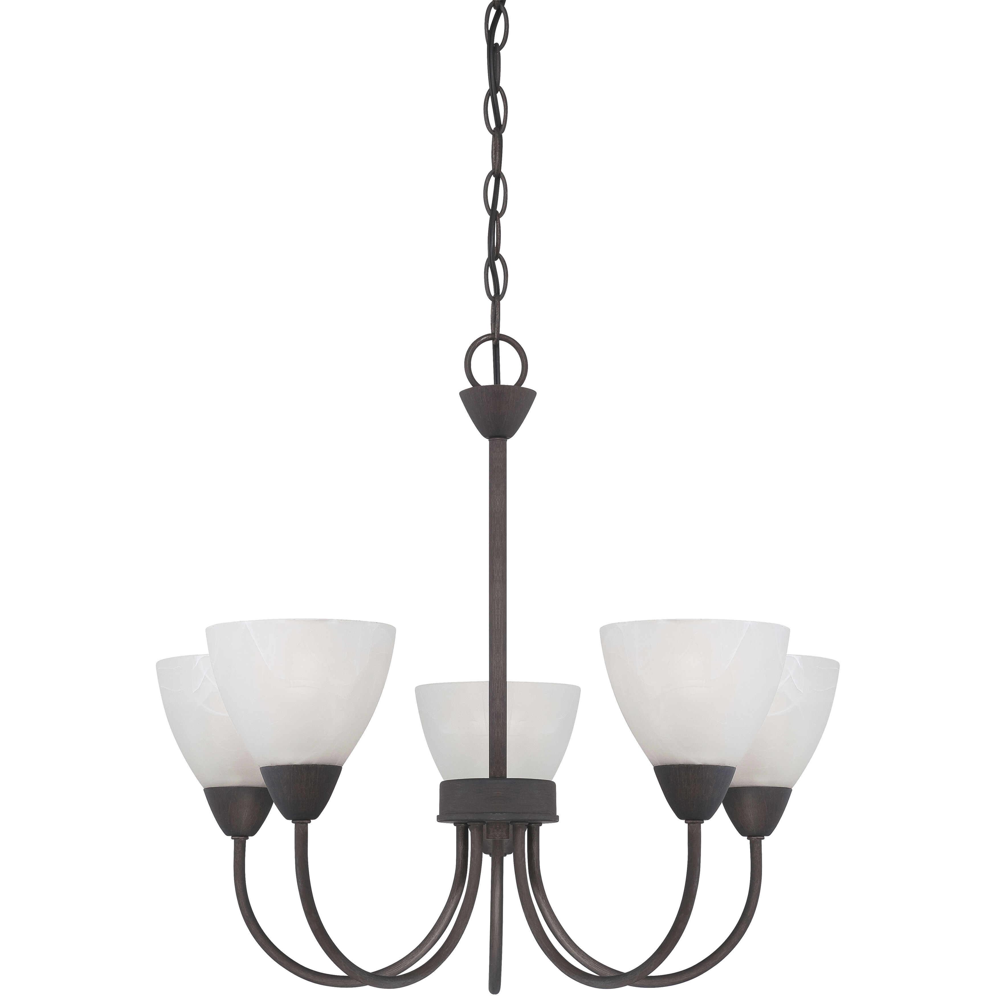 Tia 5 Light 22.5 inch Painted Bronze Chandelier Ceiling Light