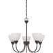 Tia 5 Light 22.5 inch Painted Bronze Chandelier Ceiling Light
