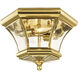 Monterey/Georgetown 2 Light 11 inch Polished Brass Outdoor Ceiling Mount
