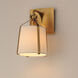 Bandera 1 Light 6 inch Natural Aged Brass Wall Sconce Wall Light