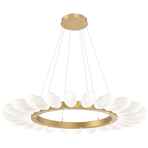 Fiori LED Gilded Brass Chandelier Ceiling Light, Radial Ring