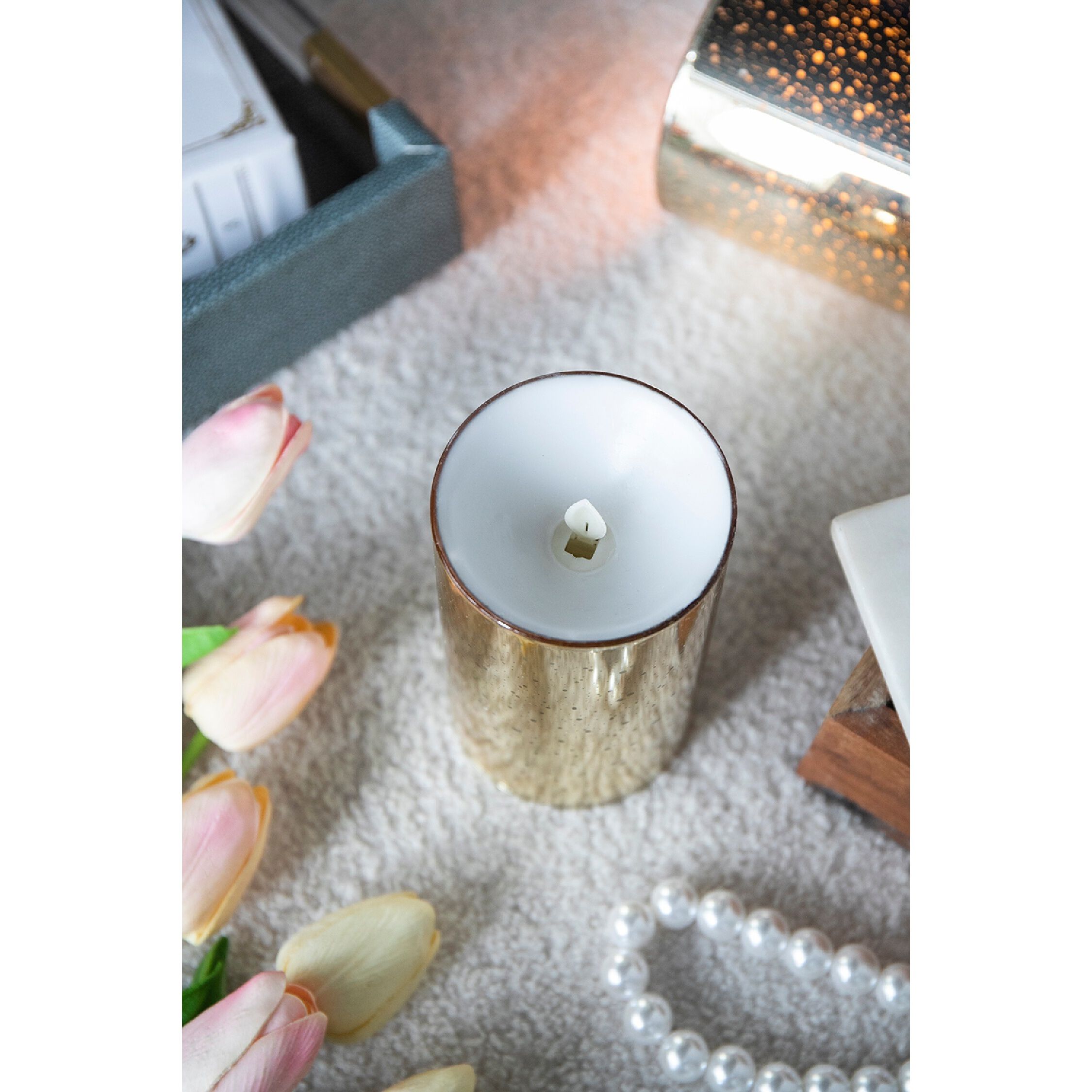 Speckled 5 X 3 inch LED Candle