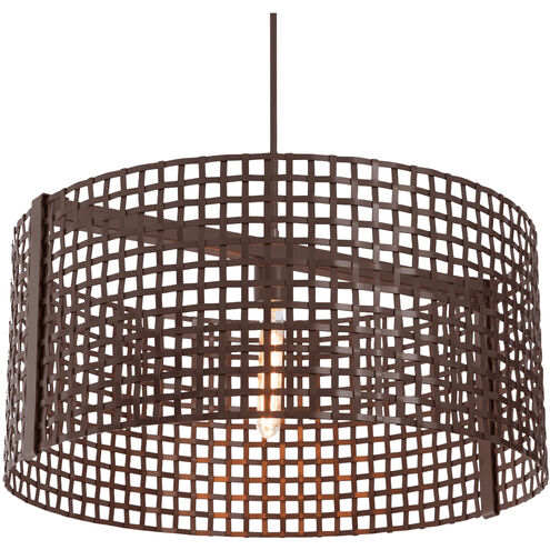 Tweed 1 Light 24.5 inch Flat Bronze Chandelier Ceiling Light, Drum