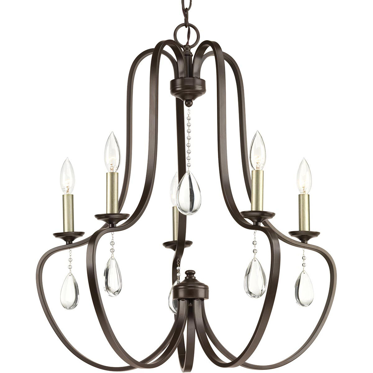Kenley 5 Light 24.63 inch Antique Bronze Chandelier Ceiling Light