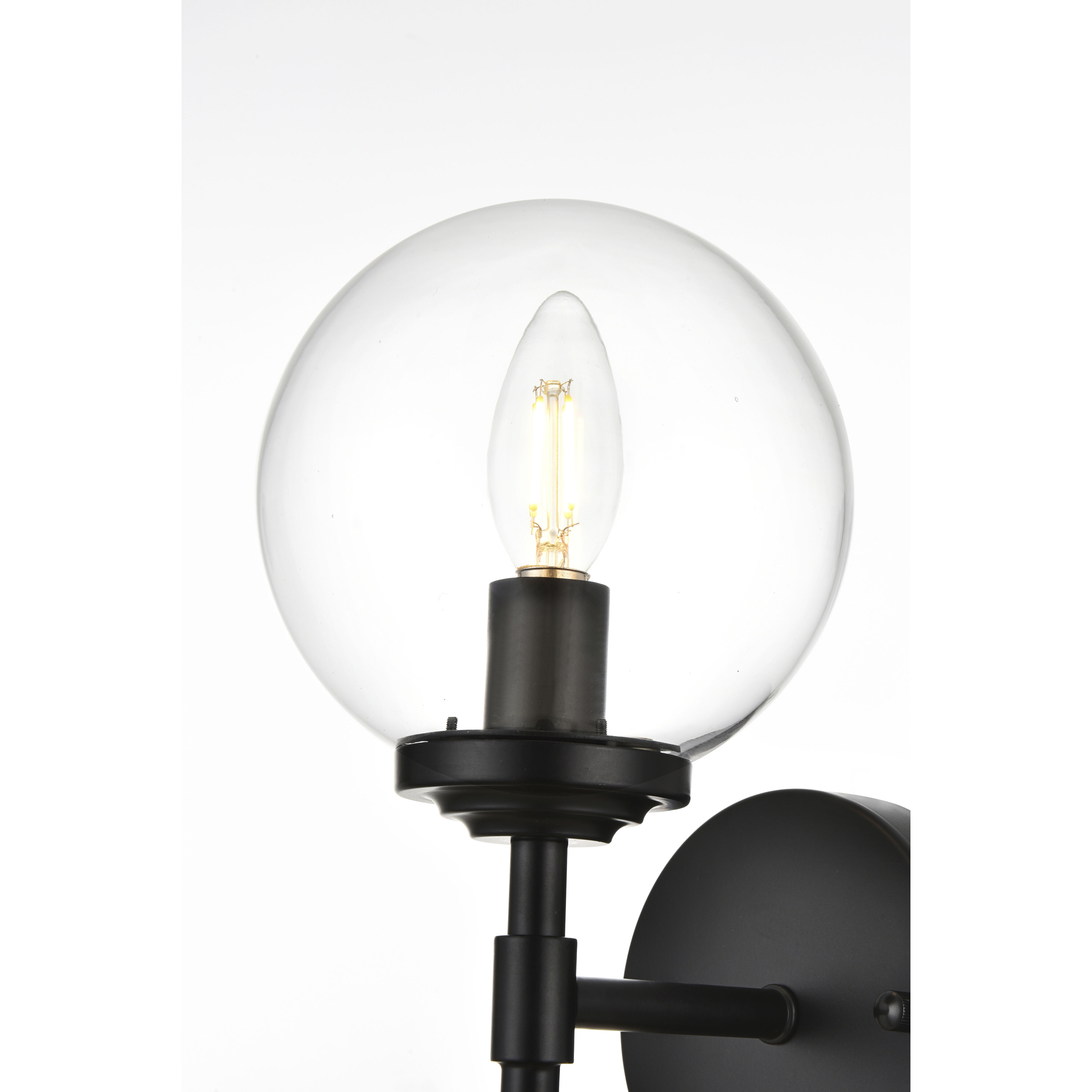 Ingrid 1 Light 6 inch Black Bath Sconce Wall Light