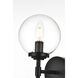 Ingrid 1 Light 6 inch Black Bath Sconce Wall Light