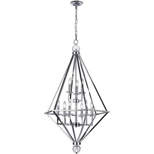 Calista 9 Light 23 inch Chrome Up Chandelier Ceiling Light