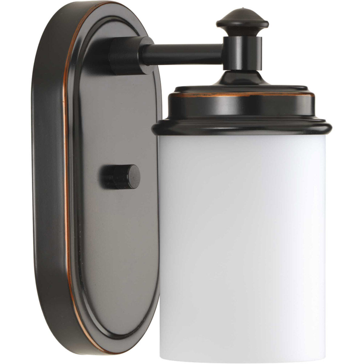 Glide 1 Light 5 inch Rubbed Bronze Bath Vanity Wall Light, Design Series