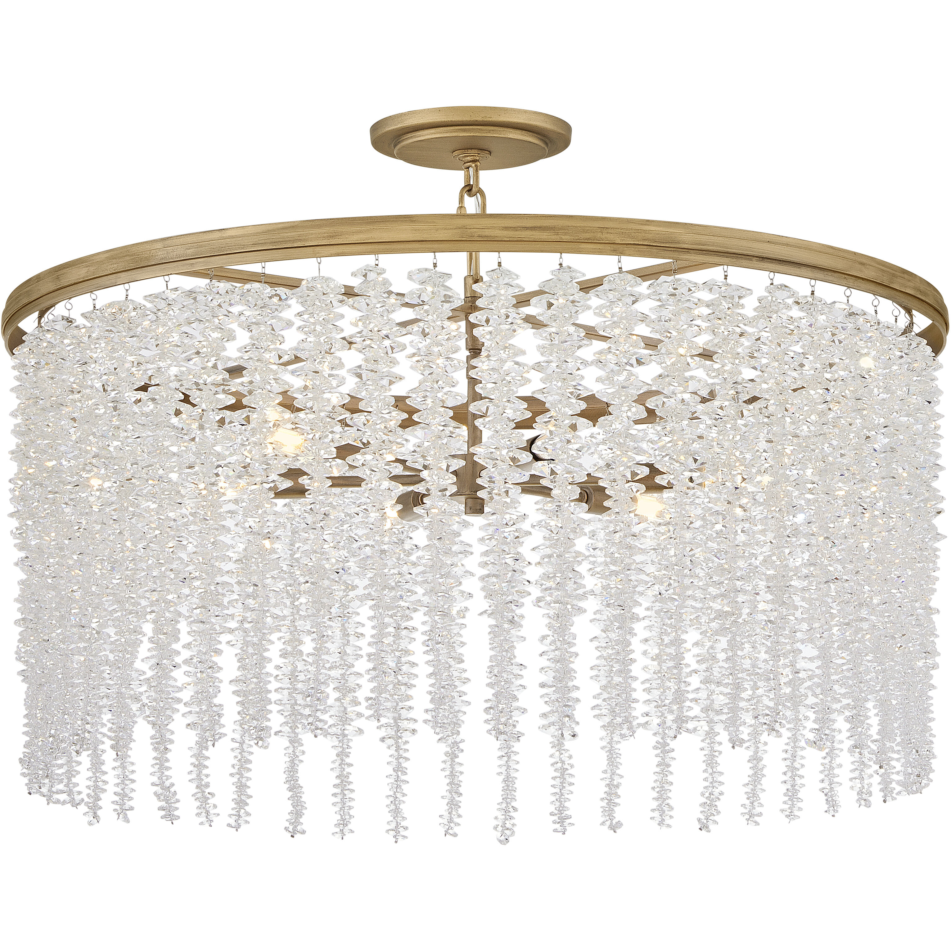 Rubina 6 Light 30 inch Burnished Gold Chandelier Ceiling Light