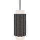 Caviar LED 7 inch Basalt Stone and Black Mini-Pendant Ceiling Light in 3500K, Bassalt Stone and Black