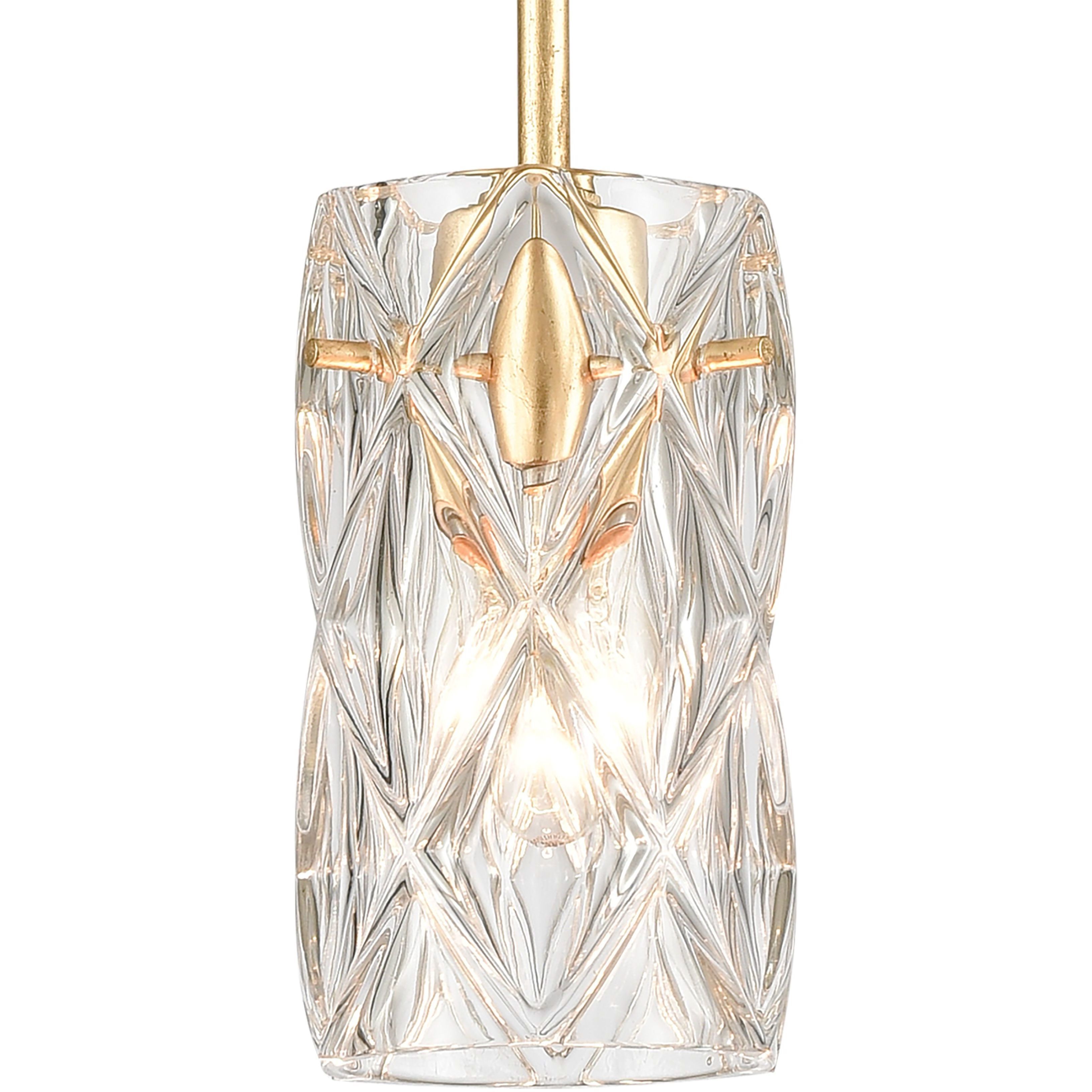 Jenning 1 Light 4 inch Parisian Gold Leaf Mini Pendant Ceiling Light