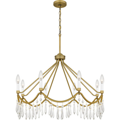 Airedale 8 Light 30 inch Aged Brass Chandelier Ceiling Light
