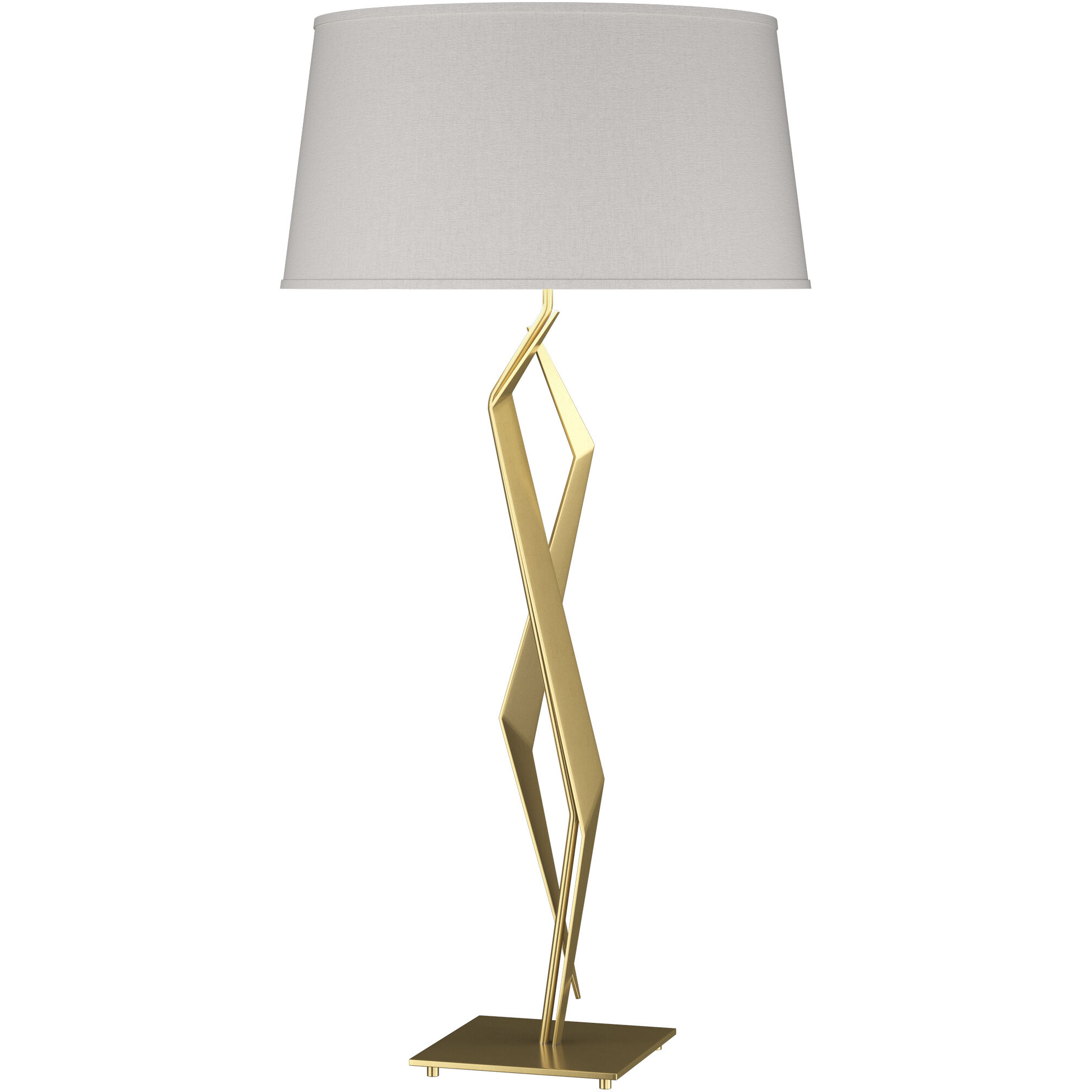 Facet 33.7 inch 100 watt Modern Brass Table Lamp Portable Light in Flax