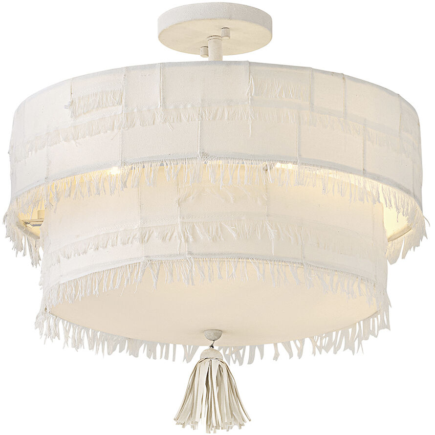 Lisa McDennon Baya 4 Light 18 inch Textured Plaster Semi-flush Mount Ceiling Light