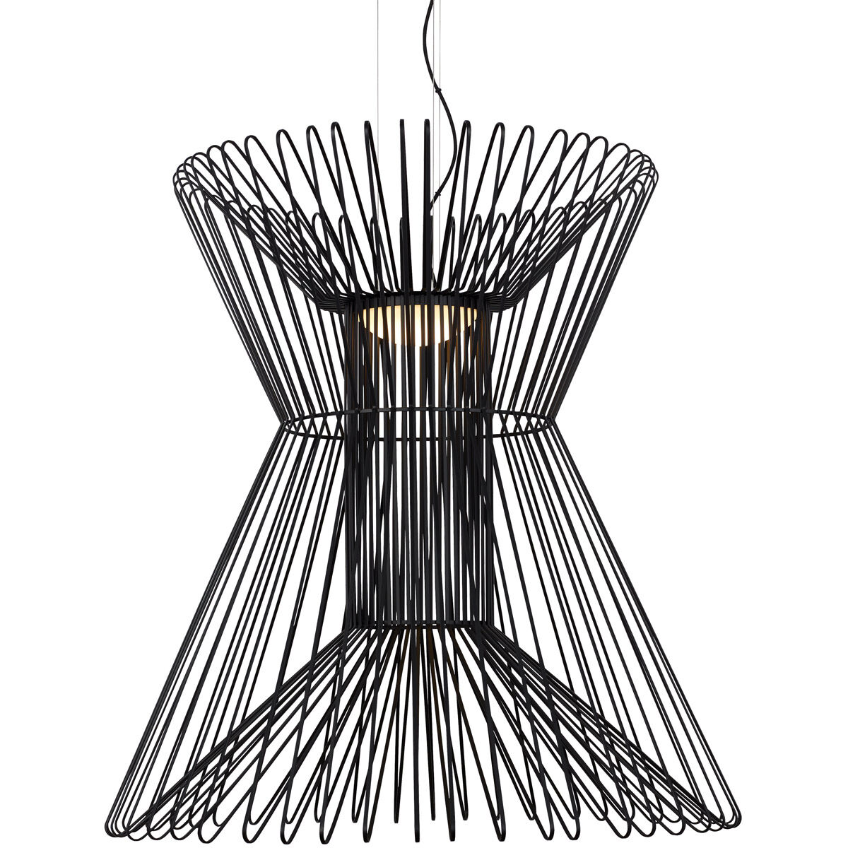 Sean Lavin Syrma Grande LED 35.6 inch Matte Black Suspension Light Ceiling Light, Integrated LED