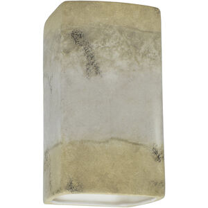 Ambiance Rectangle LED 5.25 inch Greco Travertine ADA Wall Sconce Wall Light, Small