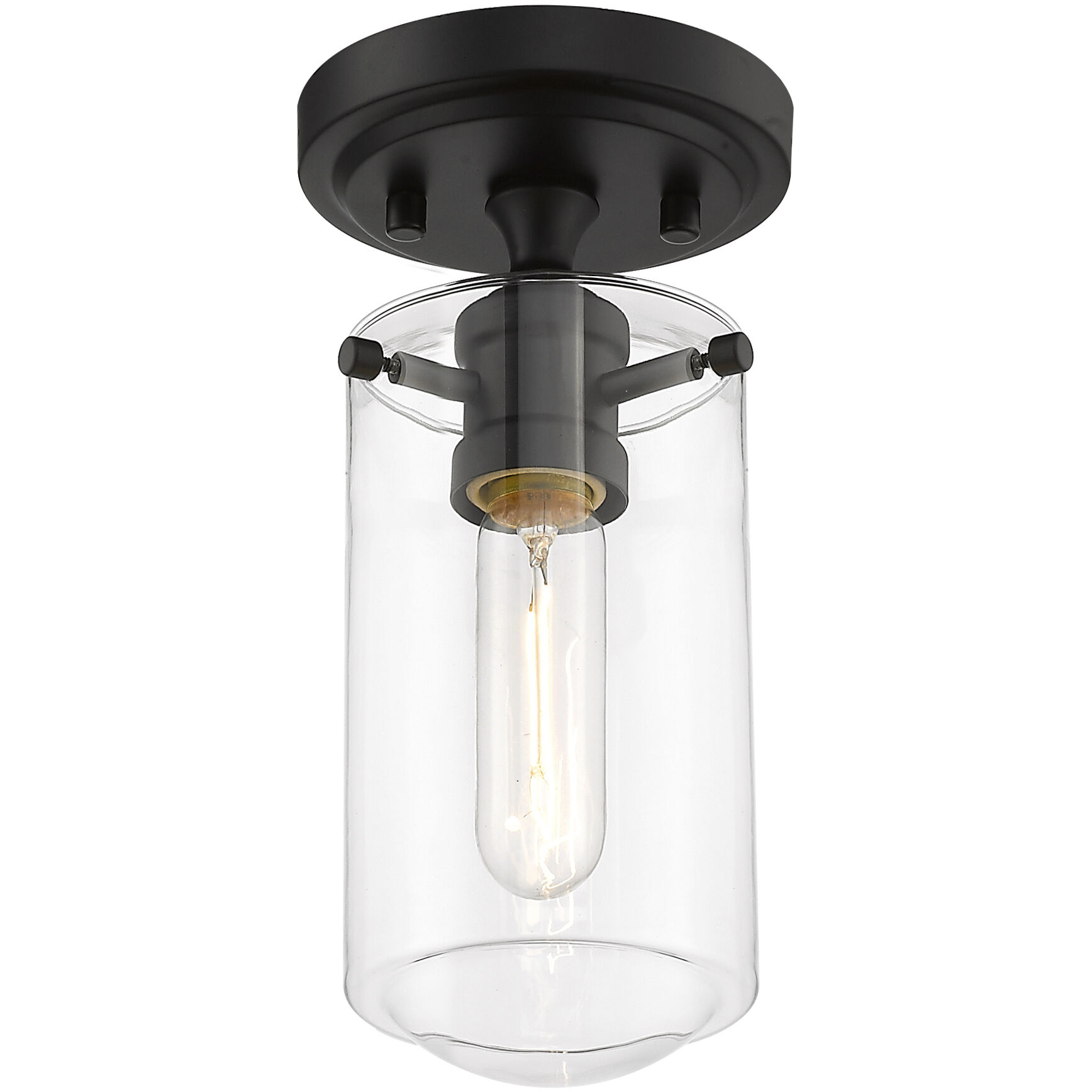 Delaney 1 Light 5 inch Matte Black Flush Mount Ceiling Light