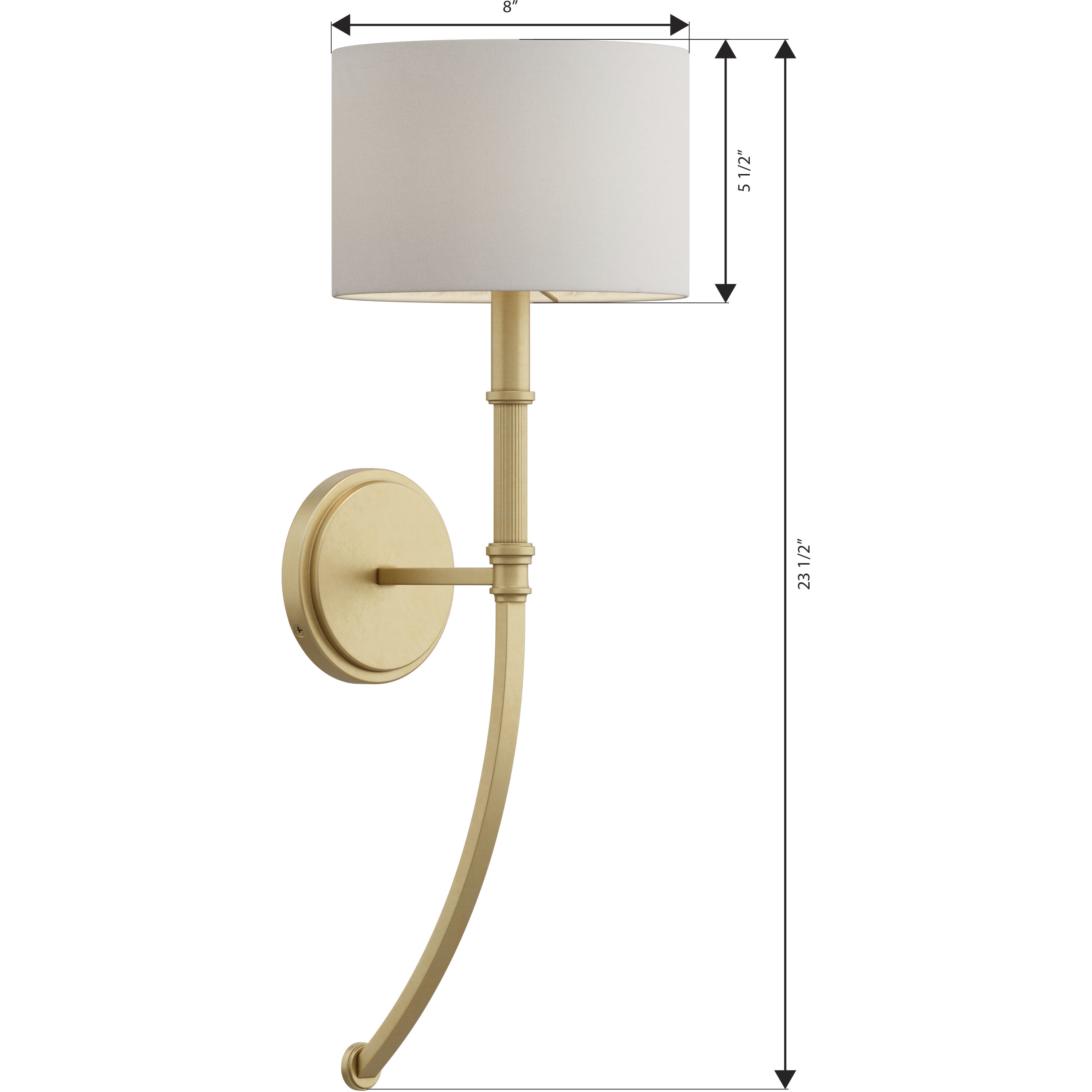 Molvene 1 Light 8 inch Legacy Brass Wall Sconce Wall Light