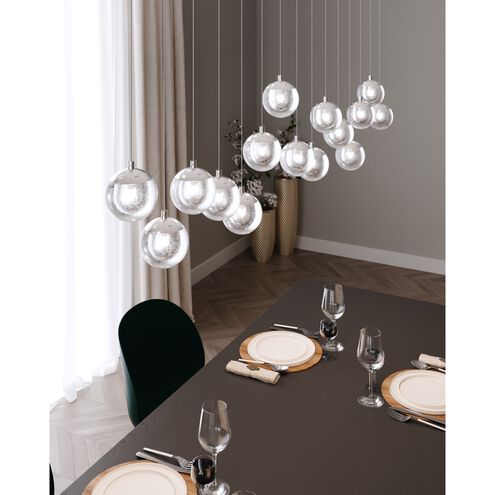 Champagne Bubbles LED 4 inch Polished Chrome Pendant Ceiling Light 