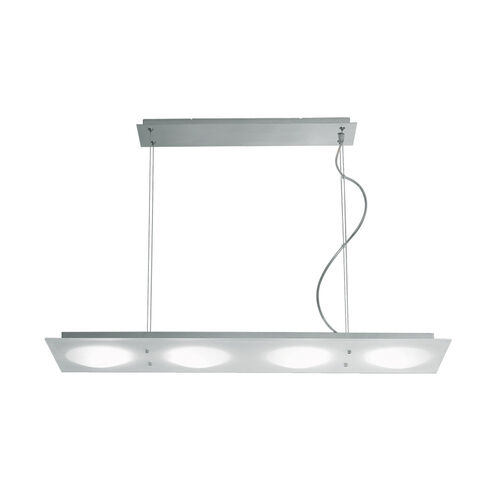 Lumidisque 4 Light 9.88 inch Satin Aluminum Pendant Ceiling Light