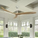 Swell 80 inch Matte White with Natural Blades Fan