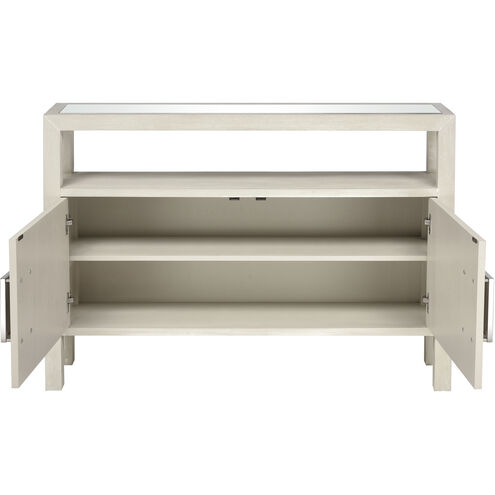 Hawick 48 X 11 inch Weathered White with Clear Console Table