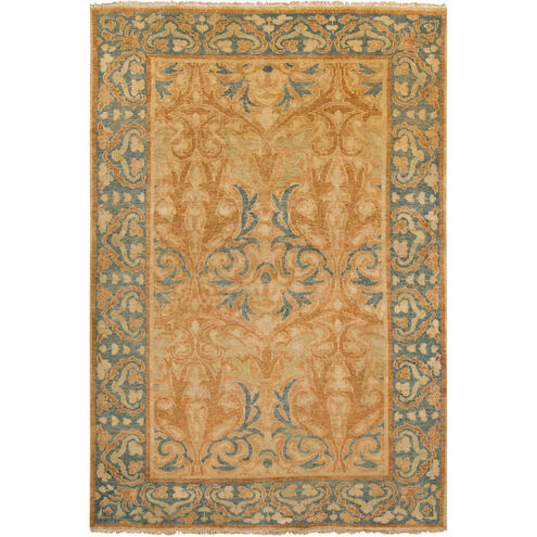 Hillcrest 66 X 42 inch Sage, Burnt Orange, Khaki, Mustard Rug