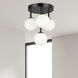 Megallan 4 Light 10.75 inch Matte Black Flush Mount Ceiling Light