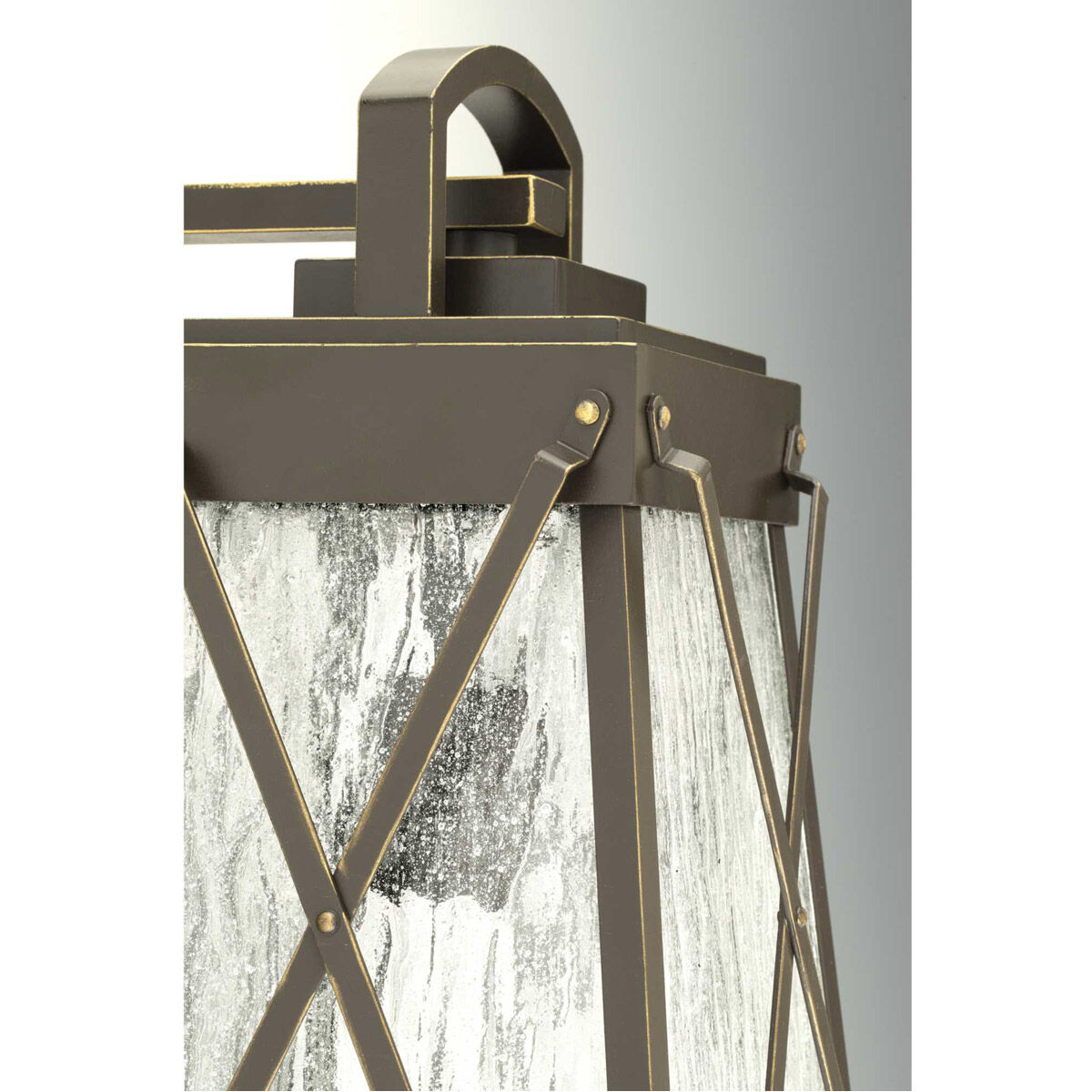 Creighton 1 Light 12 inch Antique Bronze Outdoor Wall Lantern, Small, Design Series