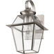 Westover 1 Light 13 inch Brushed Nickel Outdoor Wall Lantern