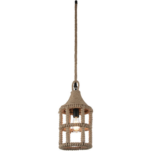 Padma 1 Light 9 inch Black Down Mini Pendant Ceiling Light