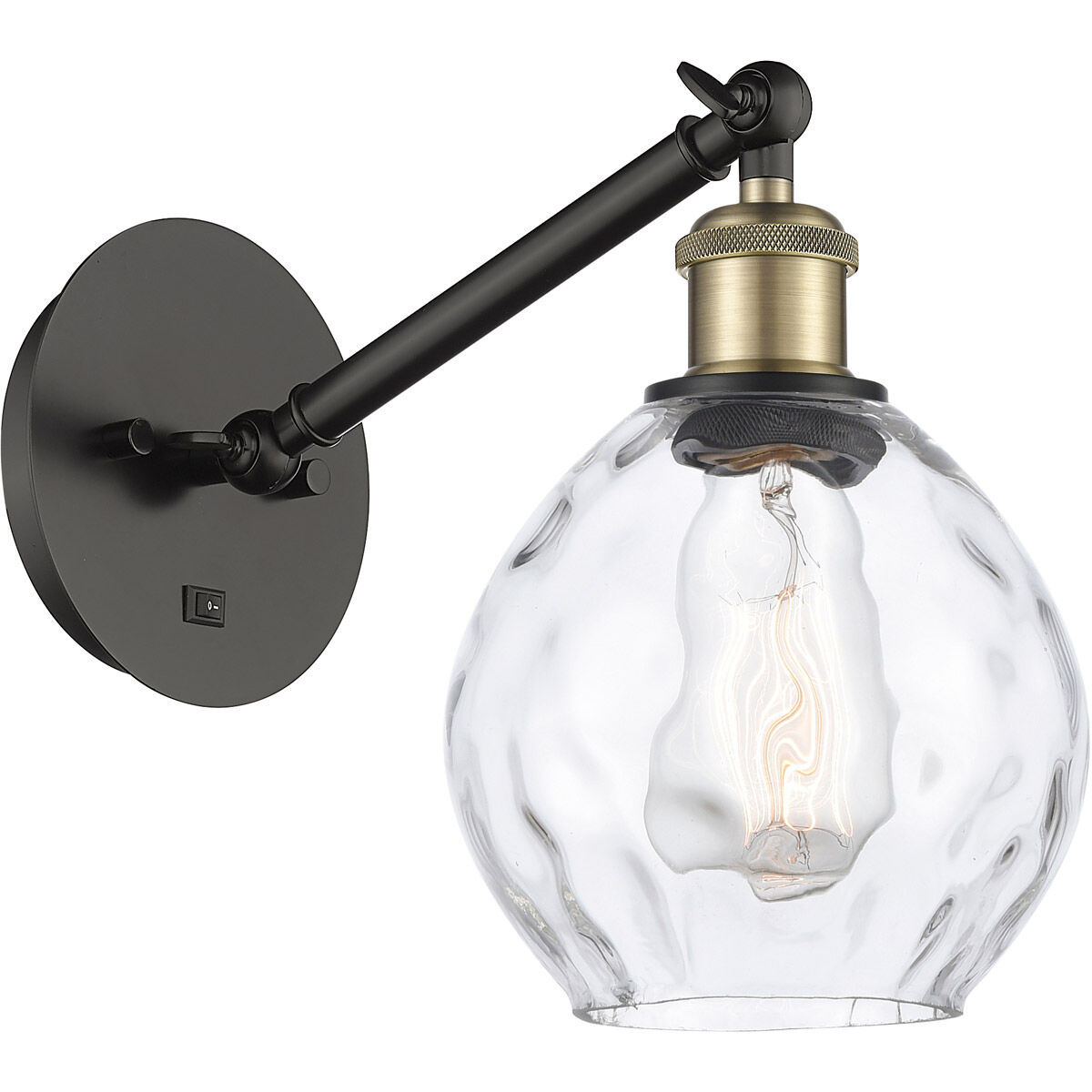 Ballston Waverly LED 6 inch Black Antique Brass Sconce Wall Light