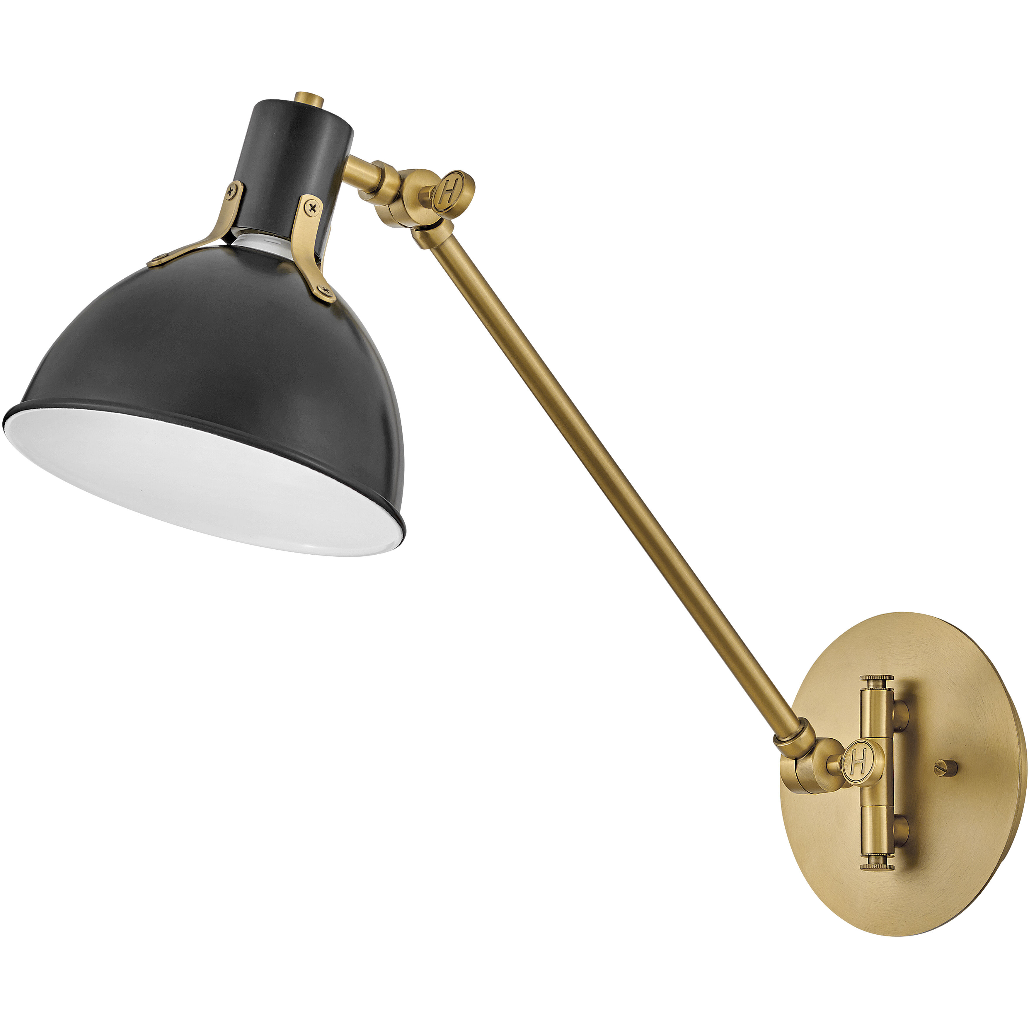 Argo 1 Light 7 inch Satin Black with Lacquered Brass Indoor Wall Sconce Wall Light