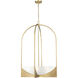 Devon 6 Light 24 inch Modern Gold Chandelier Ceiling Light