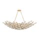 Aimi 8 Light 48.5 inch Vintage Gold Leaf Linear Ceiling Light