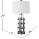 Evolution 29 inch 150.00 watt Black and Clear Table Lamp Portable Light