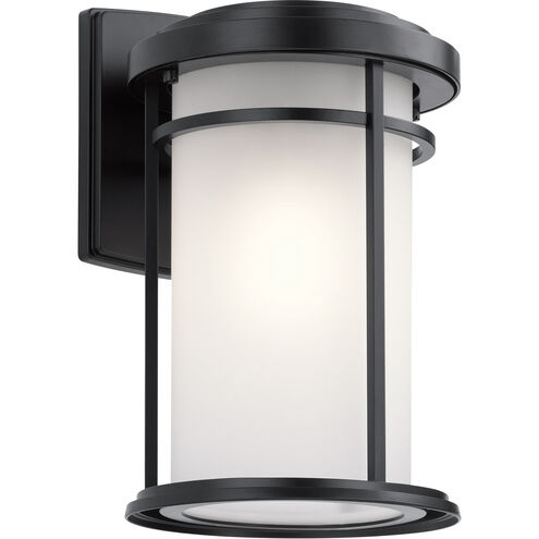 Toman 1 Light 14 inch Black Outdoor Wall in Incandescent, Medium