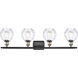 Ballston Small Waverly LED 36 inch Black Antique Brass Bath Vanity Light Wall Light, Ballston