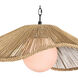 Provence Cafe 1 Light 31 inch Natural Pendant Ceiling Light, Large