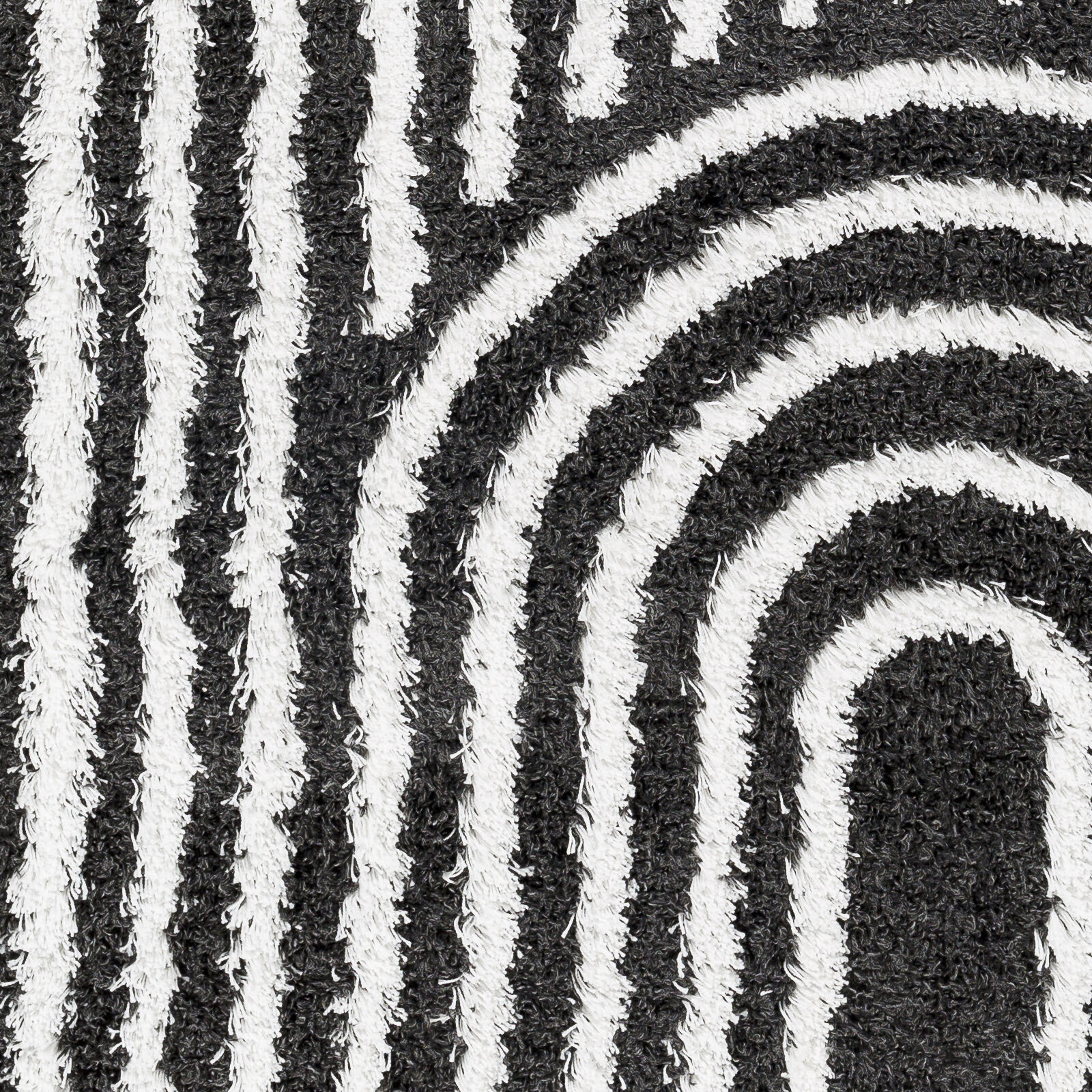 Urban Shag 114 X 79 inch Black Rug, Rectangle