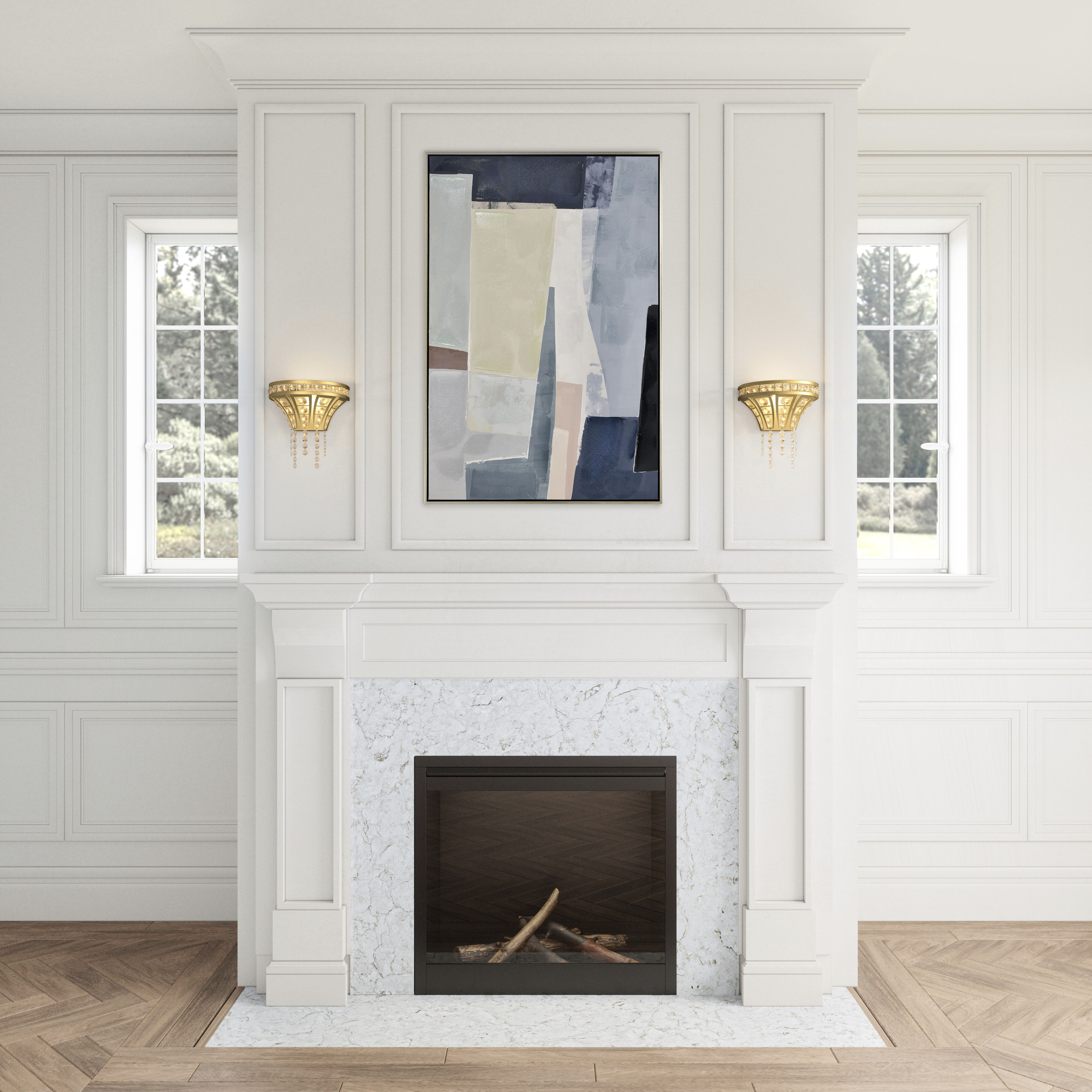 Fantania Sconce Wall Light in Champagne Gold