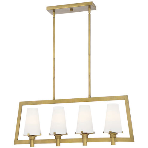 Hyde Park 4 Light 36 inch Vintage Gold Island Pendant Ceiling Light