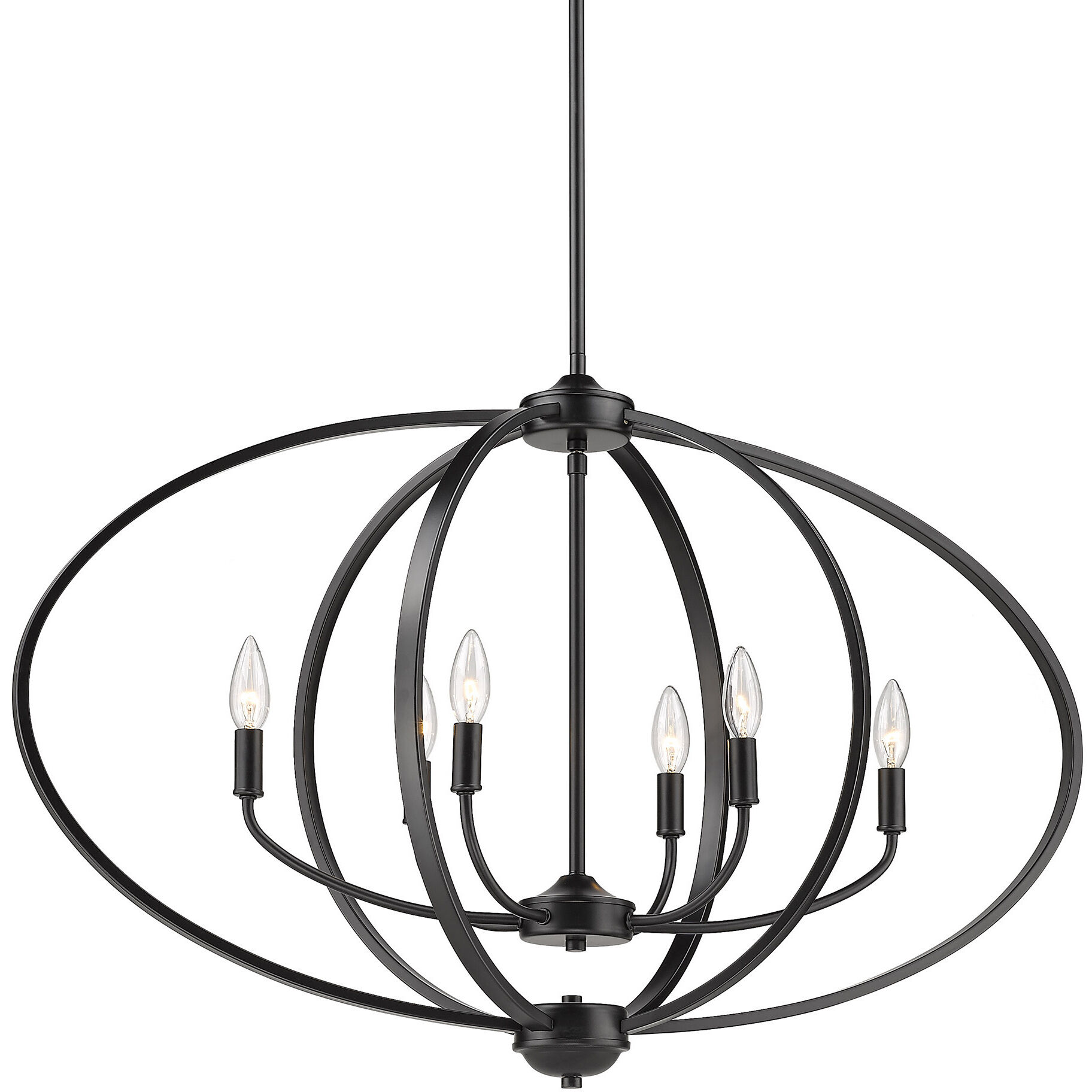 Colson Island Light Ceiling Light in Matte Black, No Shade