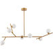 Canada 7 Light 11 inch Brass Chandelier Ceiling Light