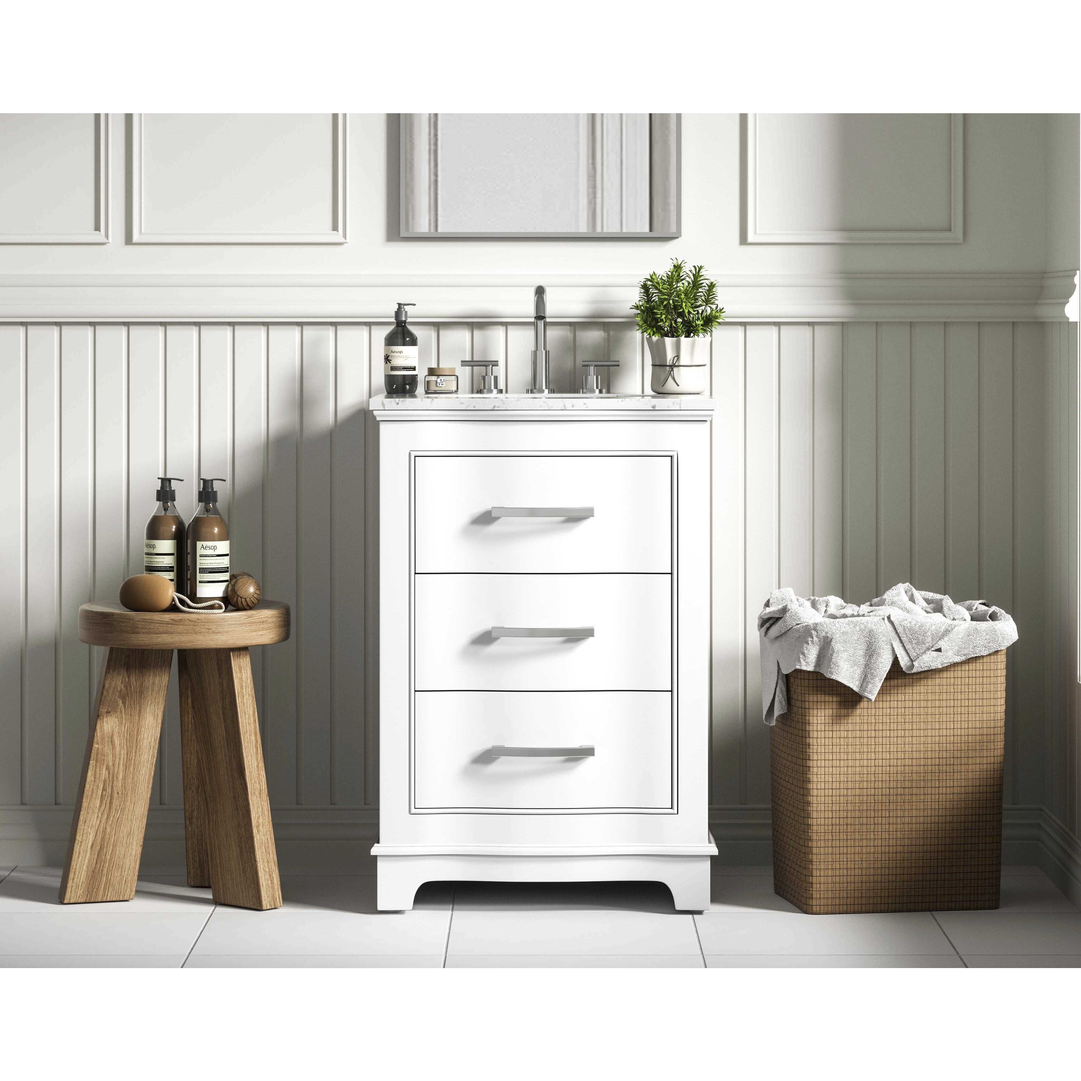 Knox 24 X 34 inch White Bathroom Vanity Cabinet