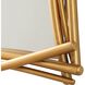 Curved 39 X 26.5 inch Antiqued Gold Leaf Mirror