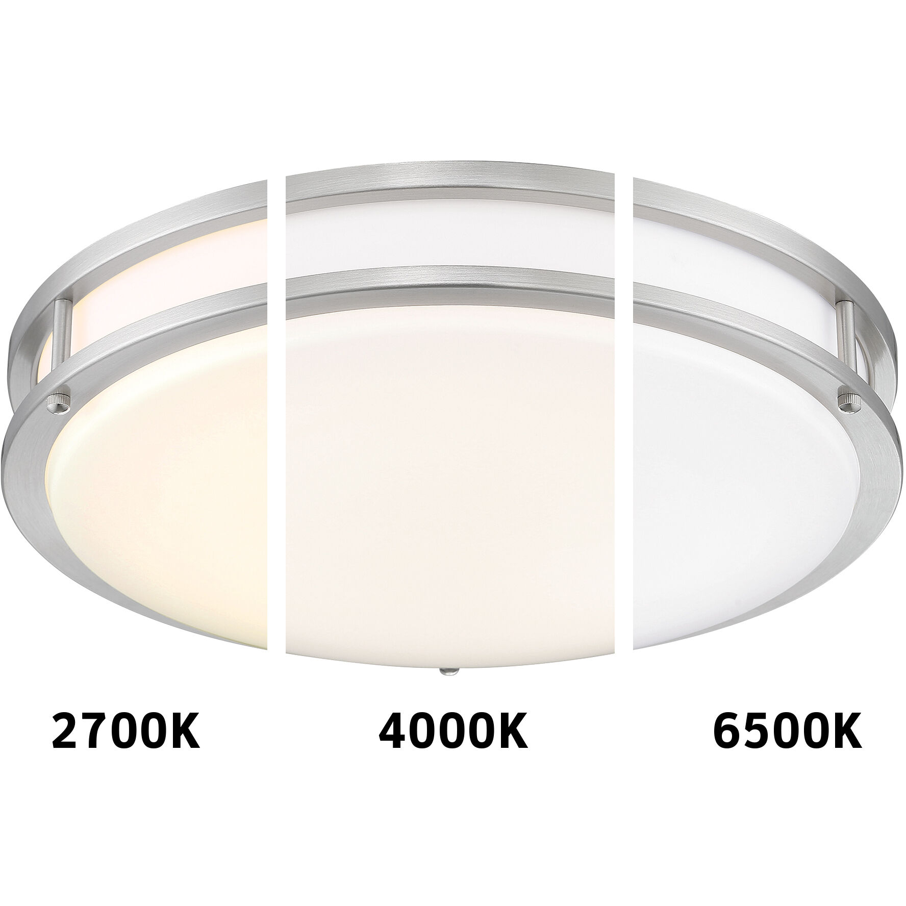 EnviroLite LED 12 inch Brushed Nickel Smart Flush Mount Ceiling Light